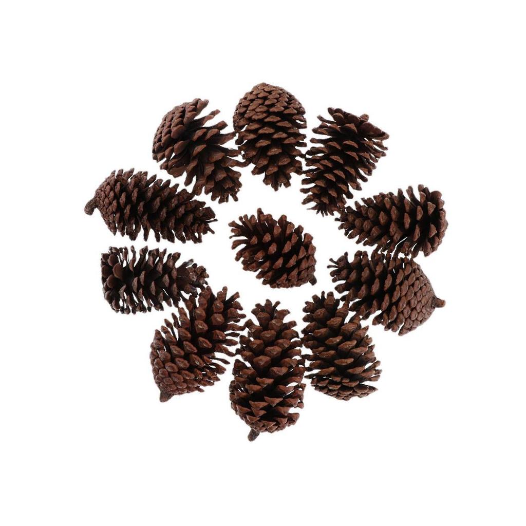 10pcs Pine Cones Baubles Hanging Christmas Tree Holiday Decoration A 6-8CM