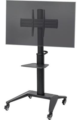 Подставка для телевизора Sanwa Direct с высокой совместимостью по высоте, черные колесики, тип, 32-75 дюймов, регулировка, 100-PL027BK