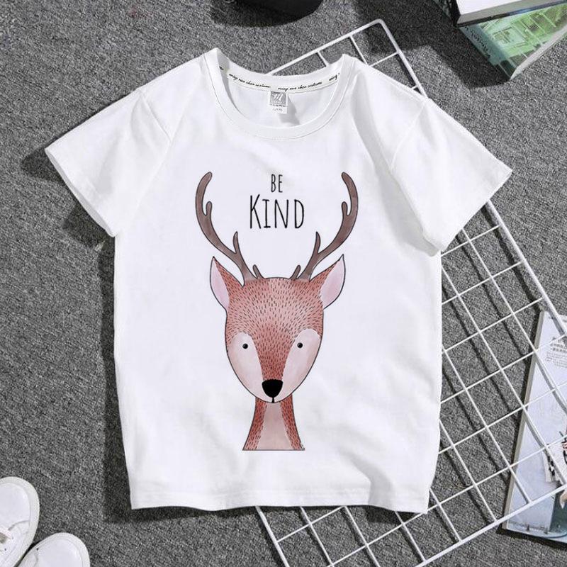 Fashion Breathable Tshirt for Boys Girls with Cute Animal Print And round Neck ParentChild Matching Personality Clothing