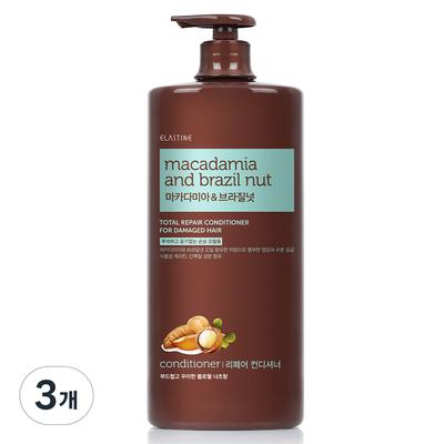 Кондиционер для поврежденных волос Elastine Macadamia & Brazilian Nuts, 1500 мл, 3 шт.