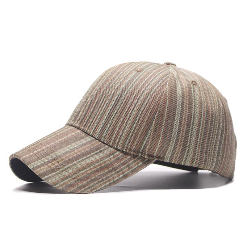 Spring and Autumn new sunshade striped baseball cap outdoor sunscreen summer cap, popular in Europe and America