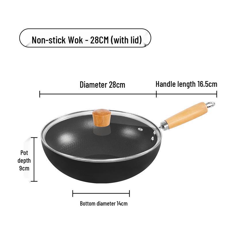 Multi-Use Mini Iron Wok: Non-Stick, Induction & Gas Compatible Flat Bottom Pan for Home & Outdoor Cooking