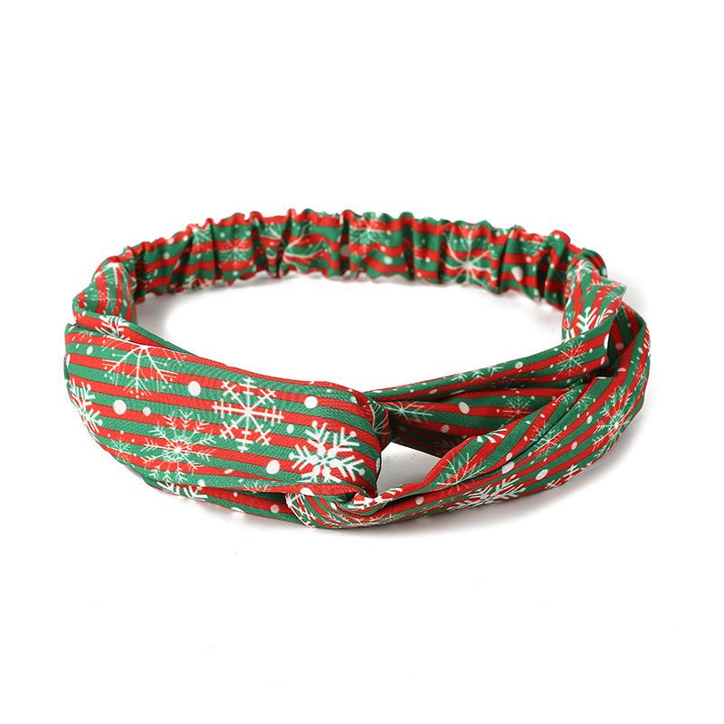 Elastic European & American Christmas Cross Headband for Yoga, Sports, and Face Washing