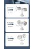 Dual-Head Desktop USB Fan with Light & Timer, Clip & Wall-Mount Options