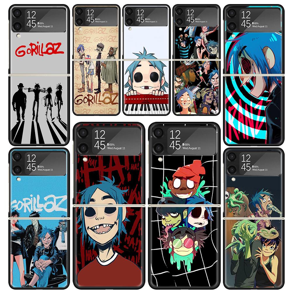 Прозрачный чехол для телефона Gorillaz Anime для Samsung Z Flip 7 6 5 4 3 Galaxy ZFlip7 ZFlip6 ZFlip5 ZFlip4 ZFlip3 5G Печатная крышка Z Flip 5 4