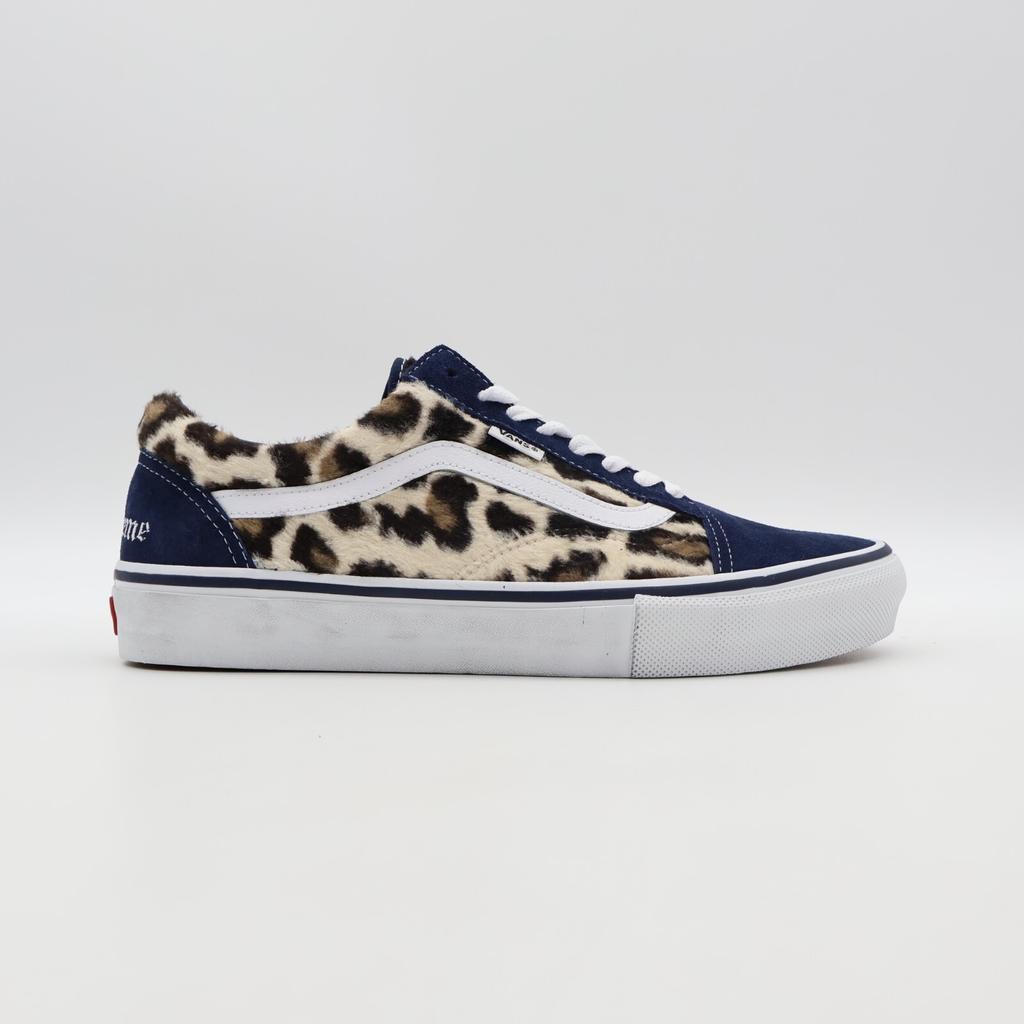 VN0A5FCBBX9 Supreme Vans Леопардовые Old Skool Синий Белый (Мужской)