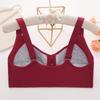 Cotton Front Closure Bras Plus Size Wireless Bralette Cotton Bra Vest Front Buckle Brassiere Comfortable Underwear S-4XL