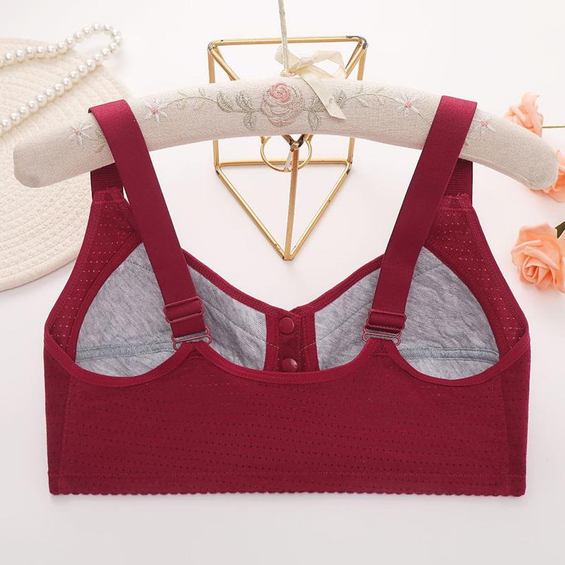 Cotton Front Closure Bras Plus Size Wireless Bralette Cotton Bra Vest Front Buckle Brassiere Comfortable Underwear S-4XL