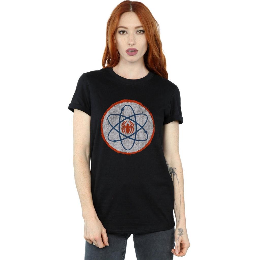 Marvel Womens/Ladies Spider-Man Atom Cotton Boyfriend T-Shirt