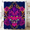Шторка для душа Tuniu Dragon Warrior Свирепый японский демон Красный белый цветочный настенный декор Декор для ванной комнаты