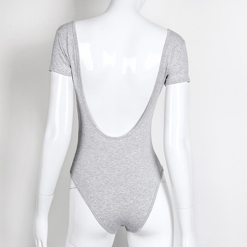 Y2K европейский и американский сексуальный полый комбинезон с короткими рукавами и открытой спиной