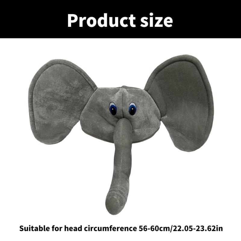 Шляпа слона для костюма на Хэллоуин, шляпа для фестиваля, вечеринки, сбора, головной убор, сезонная праздничная шляпа, аксессуары для фотосессии