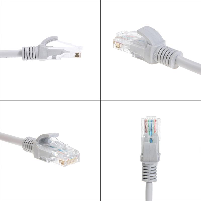 Silver Gray 2M Computer Router Network Cable 2 Meter Finished Network Jumper Category 6 Gigabit High Speed Cat6 Ethernet Cable