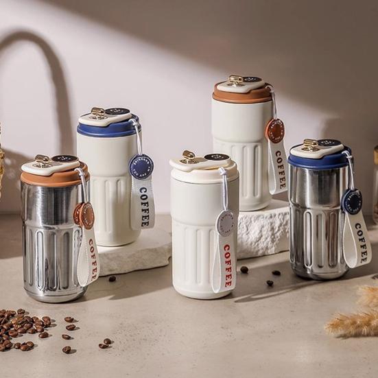 Умная термоизоляционная чашка емкостью 450 мл с герметичной крышкой и дисплеем температуры для домашнего офиса на открытом воздухе