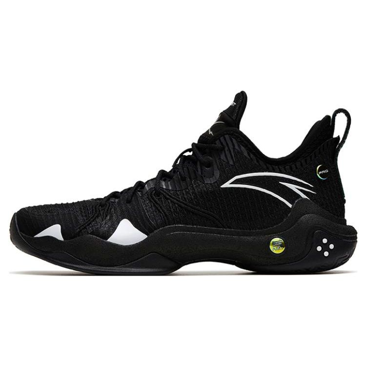 Anta Crazy Tide 4 Pro Year One Shock Absorption Anti-Slip Wear-Resistant Mid-Top Basketball Shoes Men Basketball Shoes Black 112321111-3