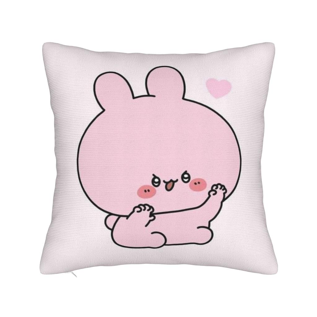 Asamimichaan Asleep Cartoon Square Pillow Case Cute Asamimi Cushion Covers Awesome Polyester Decorative Pillowcover For Home 18"