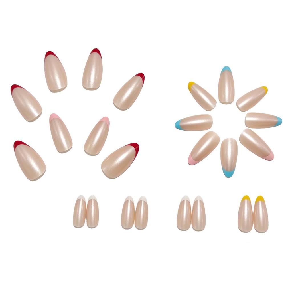 Macaron French Style Jump Color Vitality Sweet Whitening Versatile Removable European And American Style Fake Nails Wearable Nails