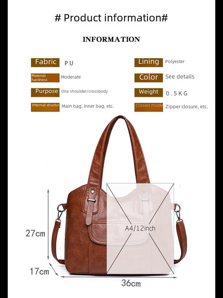 Модная зимняя сумка через плечо из мягкой кожи для женщин среднего возраста