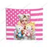 K-Pop Star & Pink Us Flag Tapestry Home Decoration, Cute Wall Hanging For Bedroom, Living Room & K-Pop Fans Felix American Tapes