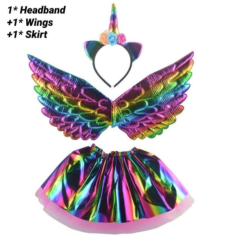 Комплект костюма Малыша Единорога Фортуны Радужный Золотой Серебряный Детская Вечеринка Сценическая Одежда