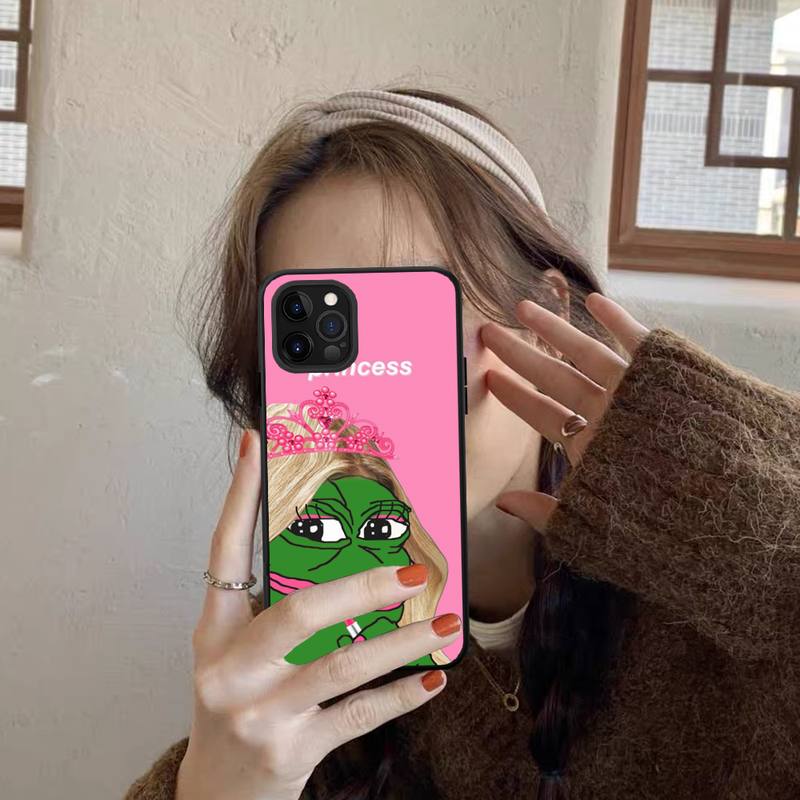 Чехол для телефона Sad Frog meme для iPhone 11 12 13 Mini Pro Max 8 7 6 6S Plus X 5 SE 2020 XR XS Funda Case