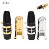 Alto bE Saxophone Mouthpiece Carved Flower Gold Plated Ligature Brass Cap Bakelite Sax Mouth