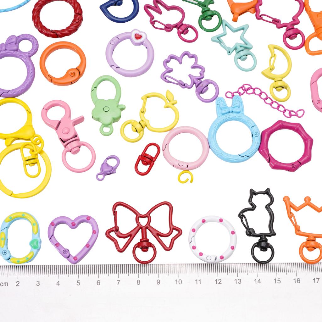 5-100 шт. Сплав Окрашенный спреем Брелок Брелок Карабин Кольцо для ключей Для DIY Ювелирных изделий Ключи Кошельки Украшения