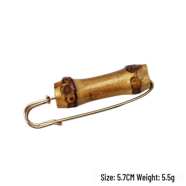 «Брошь-булавка в виде птицы из ретро-сплава с бамбуковой ветвью для женских кардиганов»