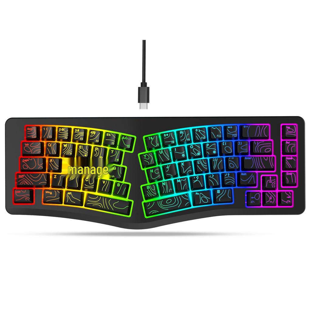 G131 RGB Эргономичная игровая клавиатура, 69 клавиш