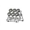 DULTON 6-Bottle Spice Rack CH01-K14, Body: Glass, Lid: Polystyrene, Rack: Chrome-Plated Steel, Made In China, BSP5801