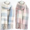 New Scarf Women's Winter Japanese and Korean Style All-match Plaid Warm Thickened Couple Scarf Student Shawl