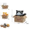 Бумажная коробка Chis Sweet Home Мультяшная ПВХ Фигурка кошки Садовое украшение Для любителей растений