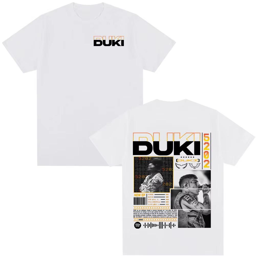 Rapper Duki Duki 5202 MIXTAPE 2026 Album T Shirts Unisexs Women Fashion Hip Hop Vintage Tshirt Cotton Casual Short Sleeve Tshirt