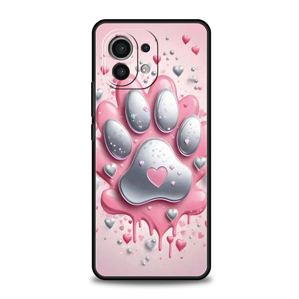 Чехол для телефона Og Paw Print Aesthetics для Xiaomi Mi 17 15 14 13 12 11 Ultra 15T 14T 13T 12T 11T Pro Lite 5G Мягкий корпус из ТПУ