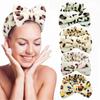 Headbands for Women Spa Headband Bow Hair Band Soft Coral Fleece Makeup Hairband Face Washing Shower Yoga Headwrap Bandage Bathroom Hair Accessories
