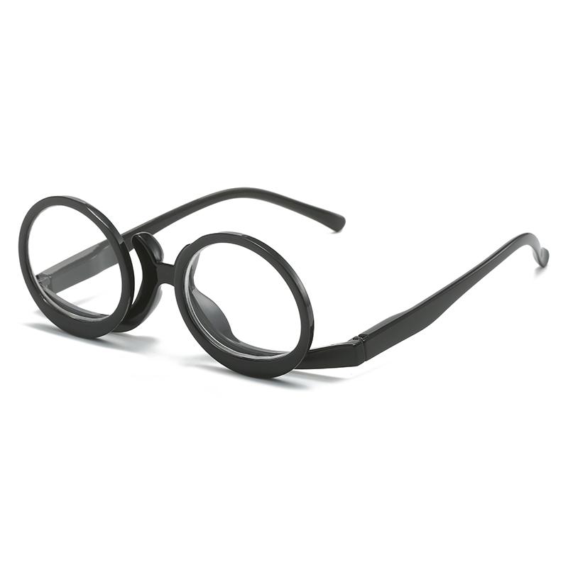 HS2145UP Unisex Readers Eyeglasses 90 Rotating Lens Light Blue/Blue/Red Walking Glasses PC Temples Presbyopia Reading Glasses