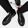Модная обувь броги Мужская обувь для нарядной одежды Формальная для мужской повседневной обуви Социальная Свадебная Дизайнерский комфорт Черная Офисная обувь для джентльмена Бренд