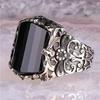 Новые креативные кольца Mifeiya с черными хрустальными стразами и цирконами для мужчин, медно-золотого цвета, для свадебной вечеринки, винтажная модная бижутерия
