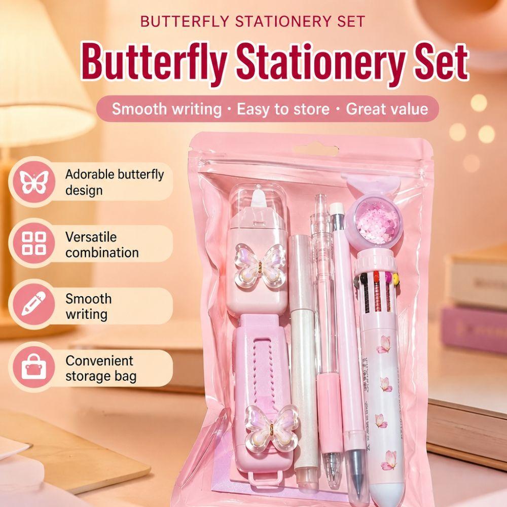 Butterfly Themed Stationery Kit Complete Stationery Ballpoint Pen Gel Pen  School Supplies