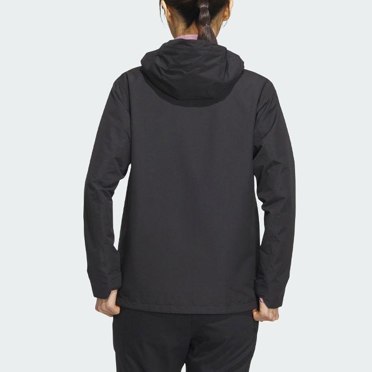 Adidas Waterproof And Windproof Windbreaker Jacket Women's Black IL9007