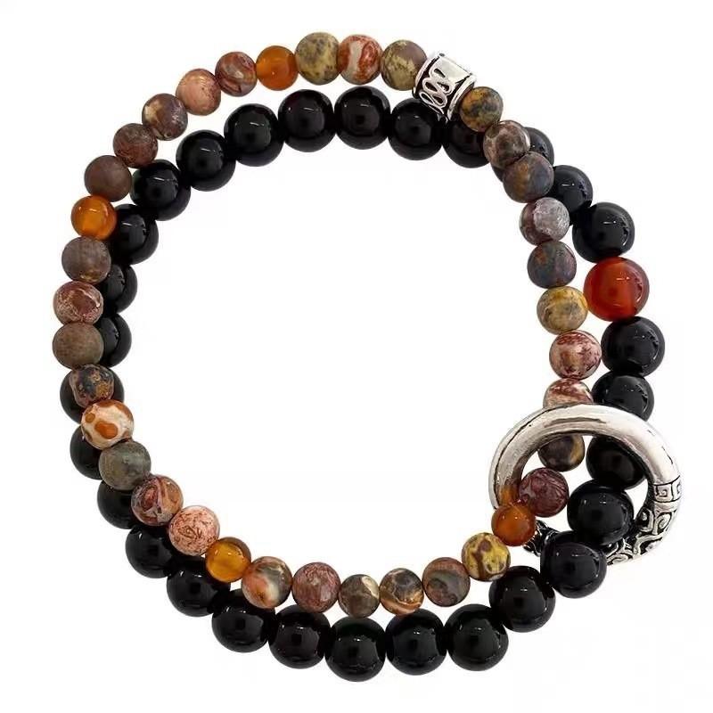 Stylish Rustic Peace Bead Bracelet Unique High-end Design Perfect For Couples