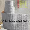Рулонные Непрерывные 3D Самоклеящиеся Обои Водонепроницаемая Наклейка на Кирпичную Стену Гостиная Спальня Домашний Декор Декор Комнаты