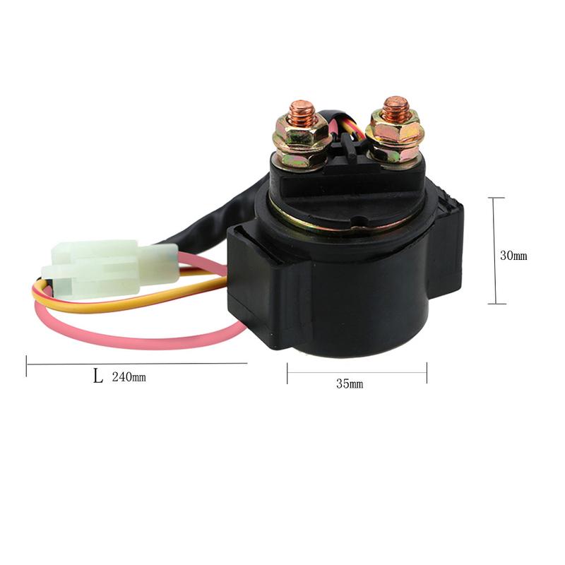 20W 1Pcs Solenoid CG125,GY6-125 Motorcycle Starter Relay 12V For Scooter ATV Karts 2 Pin 2 Wires For GY6 50cc 125cc 150cc