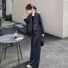 2025 Spring Women's Fashion Suit: Short Blazer & Wide-Leg Pants Two-Piece Set