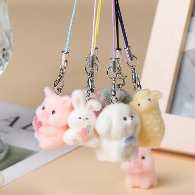 1 шт. Смола Флок Милый Мультяшный Подвеска DIY Подвеска Ювелирное изделие