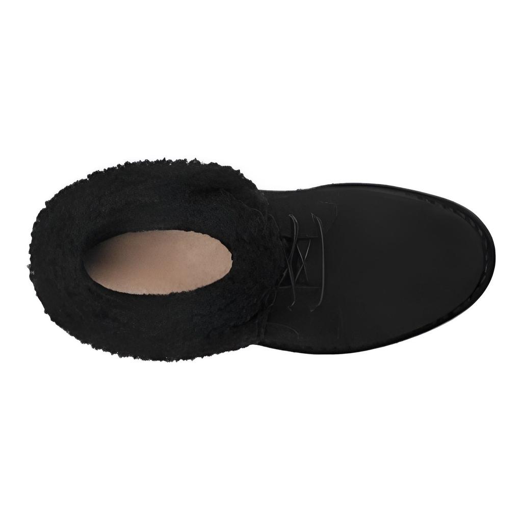 UGG Women's Quincy Ankle Boots Black Suede Lace Up Casual Winter Boots 1129810-BLK