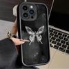 White Butterfly Printed Fashion Case Flexible Soft Silicone TPU Shell Full Back Cover for iPhone Samsung