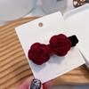 Красная заколка для волос плетеная прическа маленькие заколки для волос с цветком шпилька для волос девочка милый головной убор девочка мини-заколки шпильки аксессуары для волос