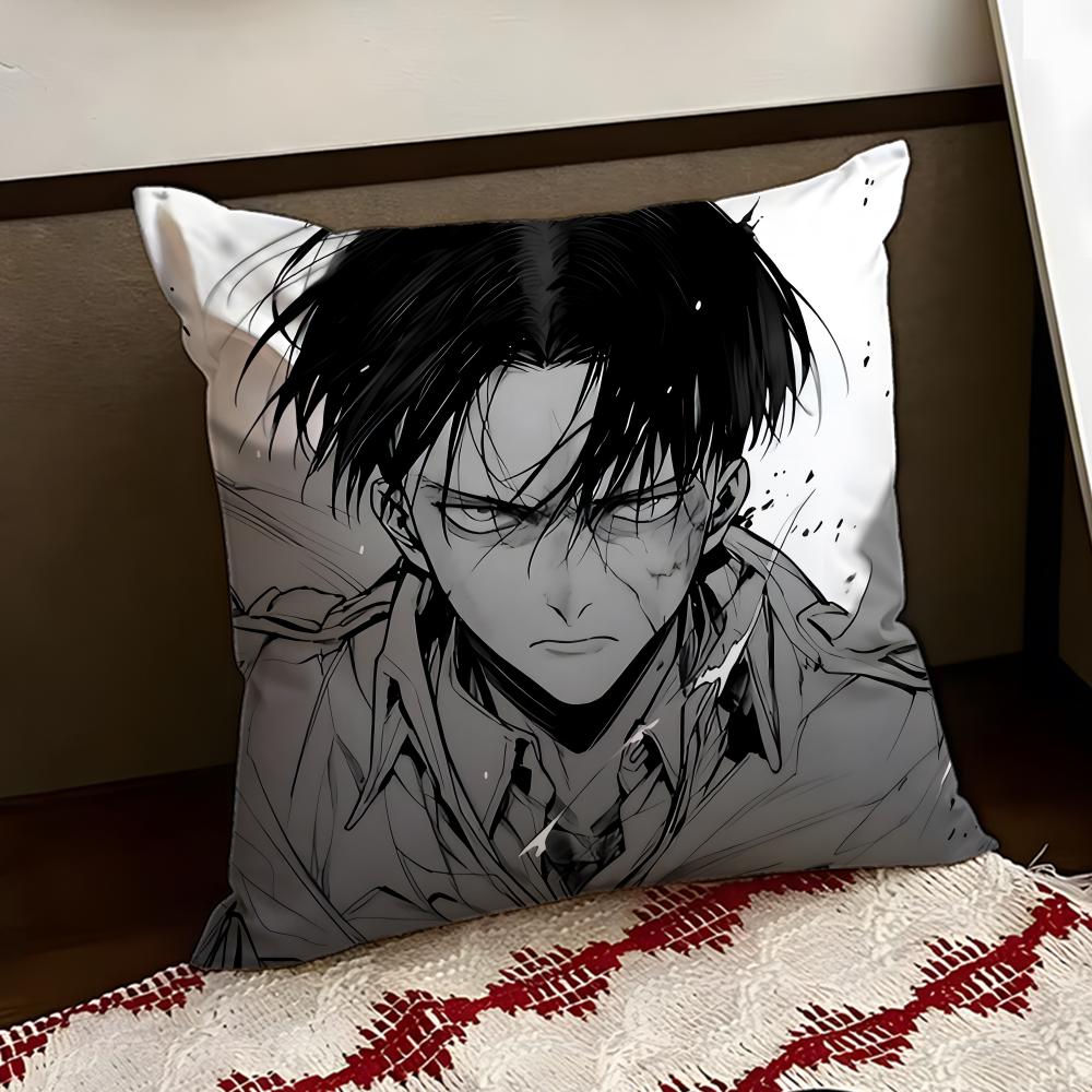 LLevi Anime AAckerman Cushion Cover Reversible Soft Durable Pillow Cover Home Car MultiScene Use for Daily Comfort