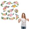 Patches For Clothes Beautiful Flower Sticker T-Shirt Dresses Diy Clothes Stickers Heat Transfer Parches Ropa Thermal Patches